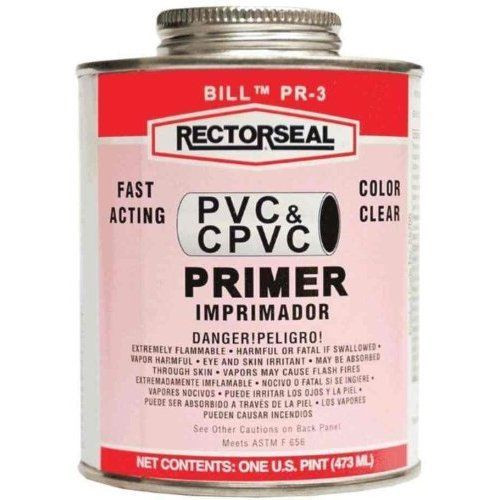 Rectorseal 55705 Pr-3 Big Bill 1Pt Clearpvc Primer W/Dauber To (1 CAN)