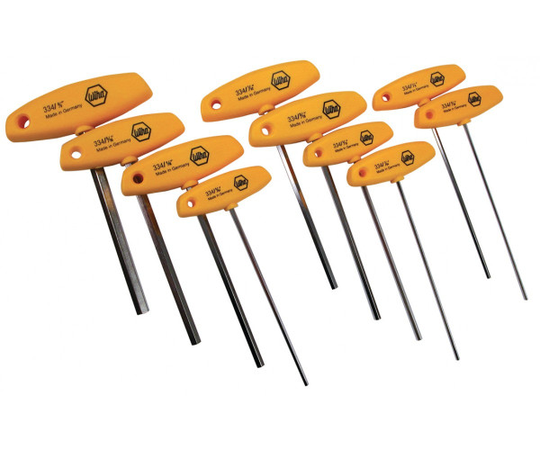 Wiha Tools 33492 10Pc Hex Driver T-Handleset Inch Sizes (1 SET)