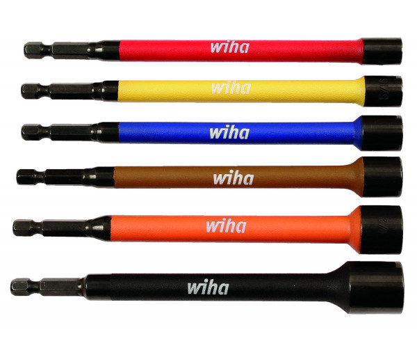 Wiha Tools 70486 6 Piece Color Coded Magnetic Nut Setter Set (1 ST)