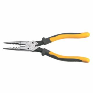 Klein Tools J206-8C Pliers, All-Purpose Needle Nose, Spring Loaded, Cuts, Strips, 8.5-Inch