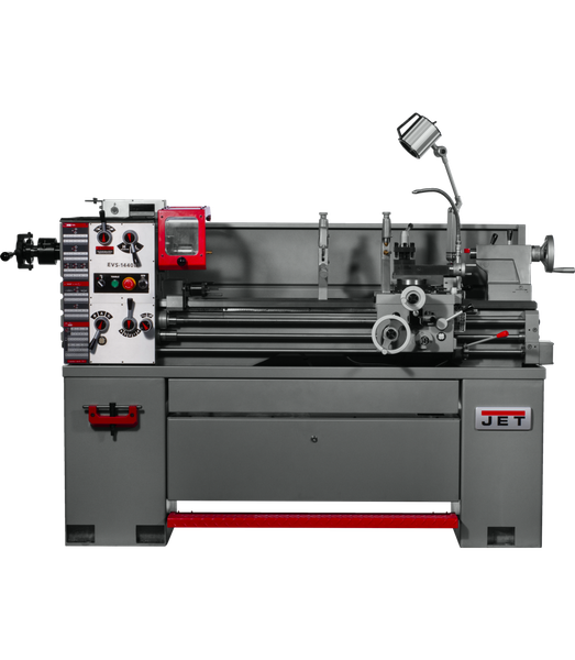 JET JT9-311449 EVS-1440B EVS Lathe with Newall DP700 DRO & Collet Closer