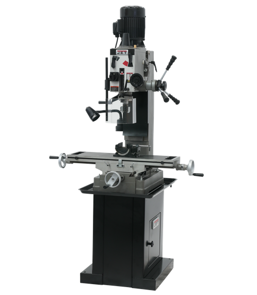 JET JT9-351151 JMD-45GH Geared Head Square Column Mill Drill with Newall DP700 2-Axis DRO & X-Powerfeed