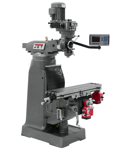 JET JT9-690210 JTM-2 Mill With ACU-RITE 203 DRO and X and Y-Axis Powerfeeds