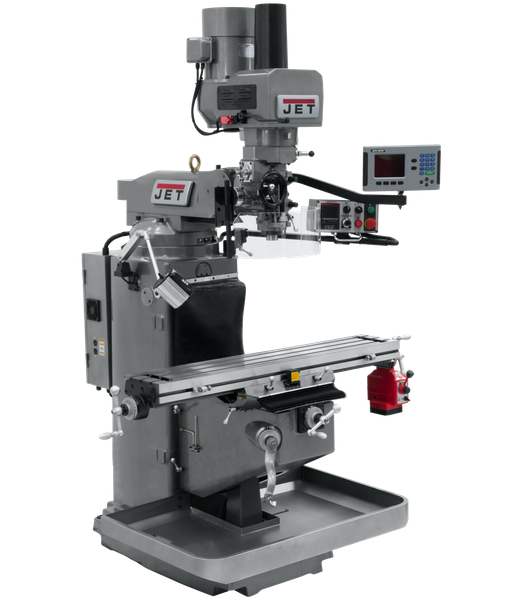 JET JT9-690531 JTM-949EVS Mill With 3-Axis Acu-Rite 203 DRO (Quill) With X-Axis Powerfeed and Air Powered Draw Bar