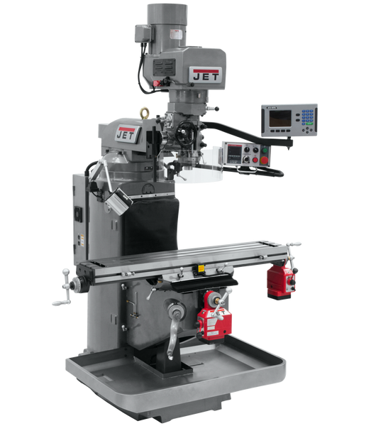 JET JT9-690532 JTM-949EVS Mill With 3-Axis Acu-Rite 203 DRO (Quill) With X and Y-Axis Powerfeeds