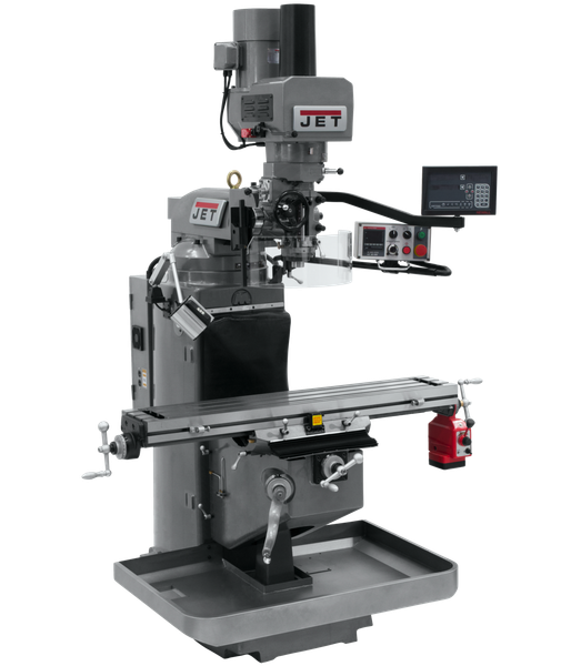 JET JT9-690536 JTM-949EVS with Newall NMS800 DRO, X Powerfeed & Air Power Drawbar