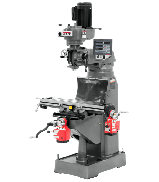JET JT9-691183 JVM-836-3 Mill With Newall NMS800 DRO With X and Y-Axis Powerfeeds