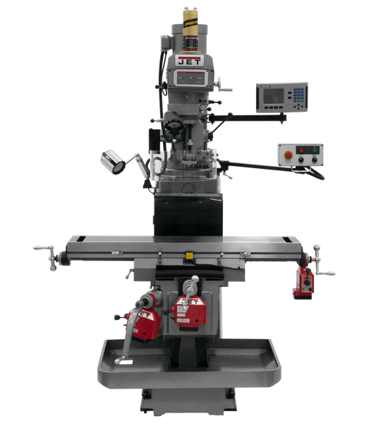 JET JT9-698066 JTM-1254VS With  ACU-RITE   203 3X (Q) DRO,  X,Y&Z  Powerfeeds & Air Power Drawbar
