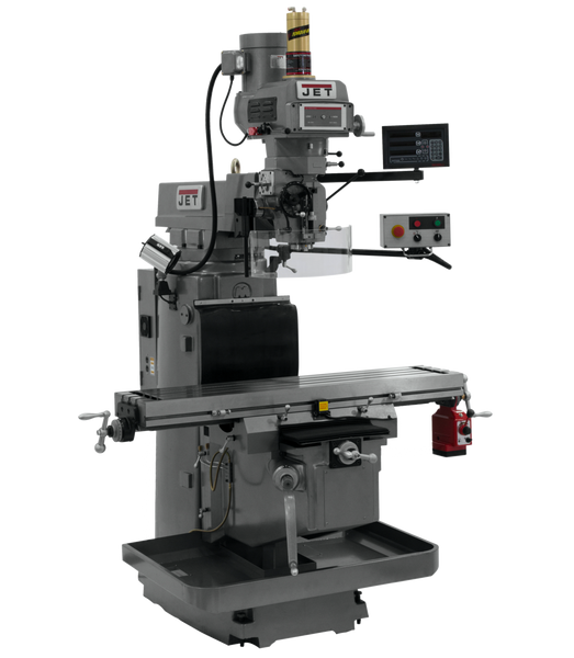 JET JT9-698068 JTM-1254VS With Newall NMS800 DRO X Powerfeed & Air Power Drawbar