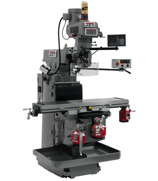 JET JT9-698077 JTM-1254VS With Newall NMS800 3X (K) DRO,  X,Y&Z  Powerfeeds & Air Power Drawbar