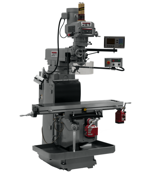 JET JT9-698111 JTM-1254RVS With  ACU-RITE 203 DRO X & Y Powerfeeds & Air Power Drawbar