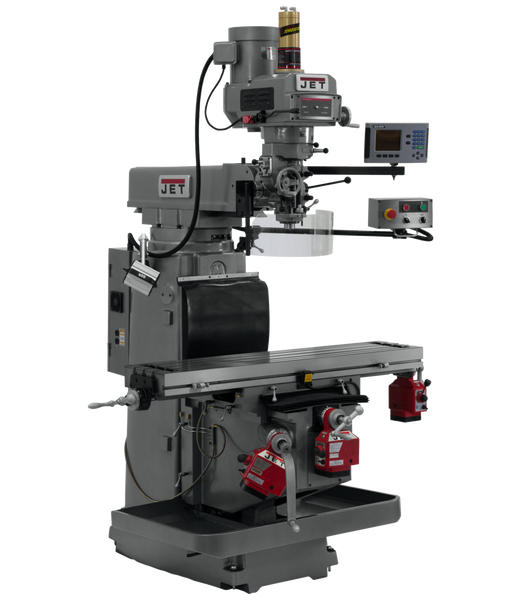 JET JT9-698113 JTM-1254RVS With  ACU-RITE 203 DRO X,Y&Z Powerfeeds & Air Power Drawbar