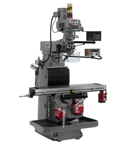 JET JT9-698137 JTM-1254RVS With Newall NMS800 3X (K) DRO,  X,Y&Z  Powerfeeds & Air Power Drawbar