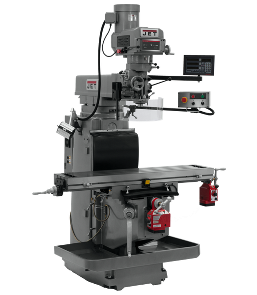 JET JT9-698140 JTM-1254RVS With Newall NMS800 3X (Q) DRO,  X & Y Powerfeeds