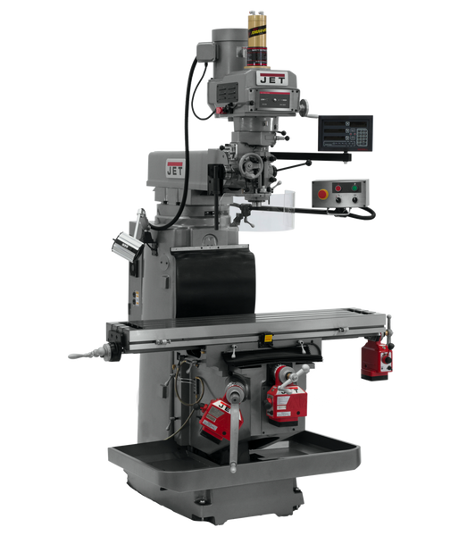 JET JT9-698143 JTM-1254RVS With Newall NMS800 3X (Q) DRO,  X,Y&Z Powerfeeds & Air Power Drawbar