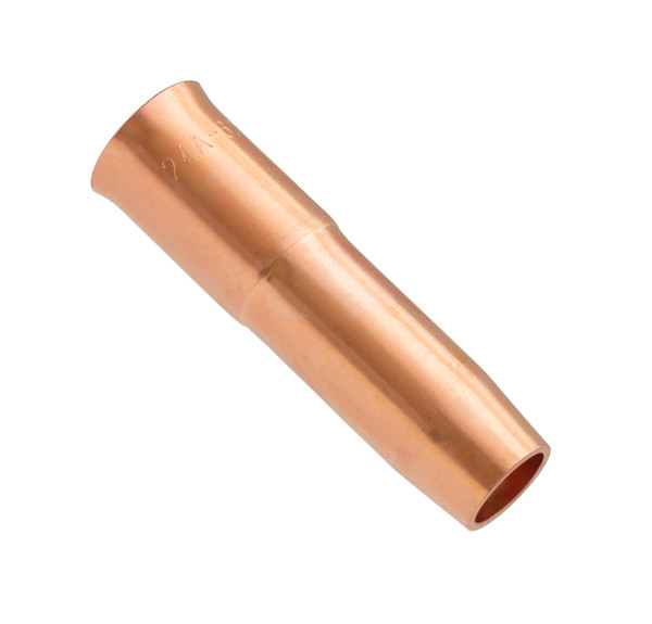 24A-62Ss: 5/8" Slide-On Short Stop Copper MIG Nozzle MIG Nozzle - Tweco Style Short Stop