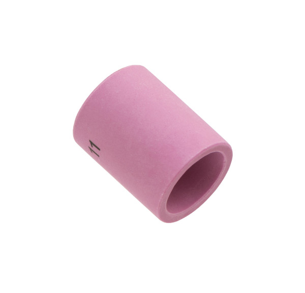 54N19:  #11 (.700) X 1 1/8" Alumina Medium Gas Lens Cup TIG Alumina Gas Lens Cup - Medium Cup For 17, 18, 26 Series Torches