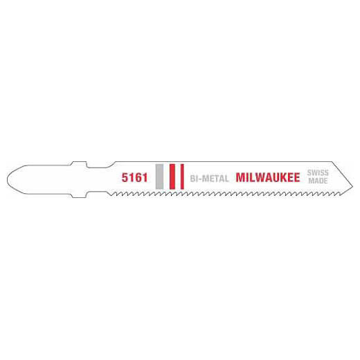 Milwaukee 48-42-5161 3" 24TPI T-Shank Metal Cutting Bi-Metal Jig Saw Blades 5PK