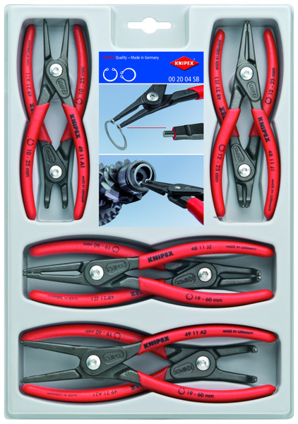 Knipex 00 20 04 SB 8 Pc Precision Circlip Pliers Set