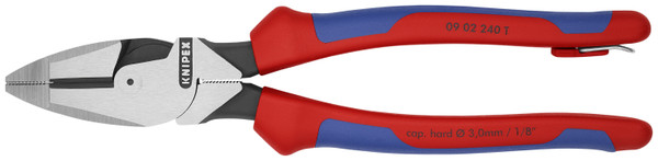 Knipex High Leverage Lineman's Pliers New England Head-Tethered Attachment 0902240TBKA