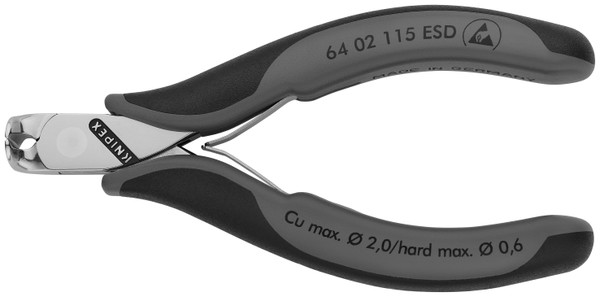 Knipex 64 02 115 ESD Electronics End Cutting Nippers-ESD Handles