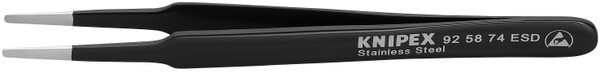 Knipex Stainless Steel Gripping Tweezers-Blunt Tips-ESD 925874ESD