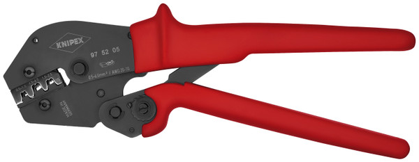 Knipex Crimping Pliers For Non-Insulated Open Plug-Type Connectors (Plug Width 4.8 and 6.3 mm) 975205