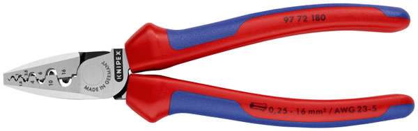 Knipex 97 72 180 Crimping Pliers for Wire Ferrules