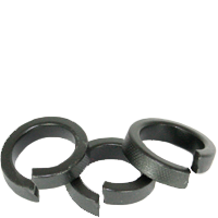 9/16" Hi-Collar Split Lock Washers, Plain Finish, Medium Carbon Steel, Qty 50