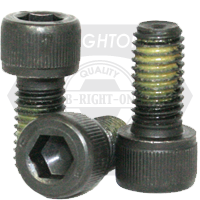 7/8"-9 x 2 1/4" Socket Head Cap Screws, Nylon-Patch Thermal Black Oxide, Partial Thread, Coarse (UNC), Alloy Steel, Qty 10