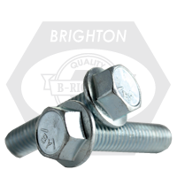 M8-1.25 x 20 mm Flange Screws, Non-Serrated, Hex Head, Metric Class 10.9, Zinc Cr+3, Full Thread, Coarse (UNC), DIN 6921, Qty 100