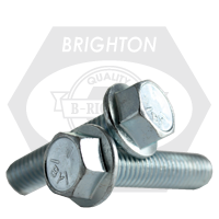 M12-1.75 x 45 mm Flange Screws, Non-Serrated, Hex Head, Metric Class 10.9, Zinc Cr+3, Partial Thread, Coarse (UNC), DIN 6921, Qty 50