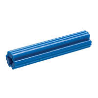 3/16" x 1 1/2" White Tubular Plastic Anchor Plain, Qty 100