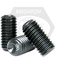5/8"-11 x 2" Socket Set Screws, Knurled Cup Point, Thermal Black Oxide, Coarse (UNC), Alloy Steel, Qty 100