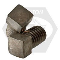 3/8"-16 x 1 1/2" Square Head Set Screws, Cup Point, Plain Finish, Full Thread, Coarse (UNC), Alloy Steel, Thru-Hardened, Qty 100