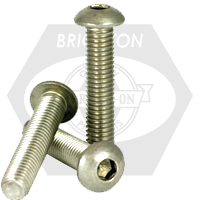 M5-0.80 x 6 mm Button Head Socket Cap Screws, 18-8 Stainless Steel A2, Full Thread, Coarse (UNC), Qty 100