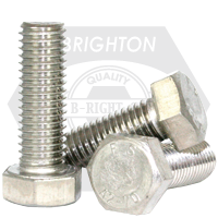 M30-3.50 x 70 mm Hex Cap Screws, 18-8 Stainless Steel A2, Full Thread, Coarse (UNC), DIN 933, Qty 5