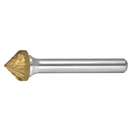 Alfa Tools B71326DTN SK-9 Carbide Burr 90° Cone Double Cut Tin Coated