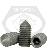 M5-0.80  x  40 mm Socket Set Screws, Cone Point, Metric Class 45H, Black Oxide, Coarse (UNC), Alloy Steel, ISO 4027 / DIN 914, Qty 80