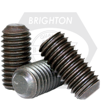 M10-1.50 x 18 mm Socket Set Screws, Flat Point, Metric Class 45H, Black Oxide, Coarse (UNC), Alloy Steel, ISO 4026 / DIN 913, Qty 100
