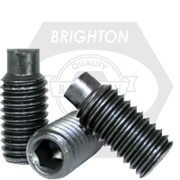 M6-1.00 x 6 mm Socket Set Screws, Dog Point, Metric Class 45H, Black Oxide, Coarse (UNC), Alloy Steel, ISO 4028 / DIN 915, Qty 100