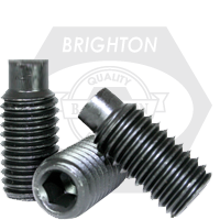 M16-2.00 x 25 mm Socket Set Screws, Dog Point, Metric Class 45H, Black Oxide, Coarse (UNC), Alloy Steel, ISO 4028 / DIN 915, Qty 1