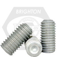 #6-32  x  5/16" Socket Set Screws, Cup Point, Mechanical Zinc Cr+3, Coarse (UNC), Alloy Steel, Qty 100