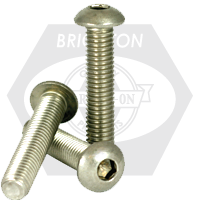 M3-0.50 x 20 mm Button Head Socket Cap Screws, 316 Stainless Steel A4, Full Thread, Coarse (UNC), Qty 100