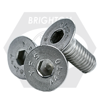 M12-1.75 x 45 mm Flat Head Socket Cap Screws, 316 Stainless Steel A4, Full Thread, Coarse (UNC), Qty 100