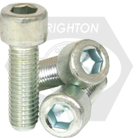 1/2"-13 x 7" Socket Head Cap Screws, Zinc-Bake Cr+3, Partial Thread, Coarse (UNC), Alloy Steel, Qty 10