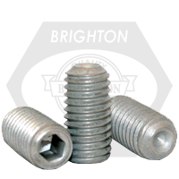 1/4"-28 x 5/16" Socket Set Screws, Cup Point, Zinc-Bake Cr+3, Fine (UNF), Alloy Steel, Qty 100
