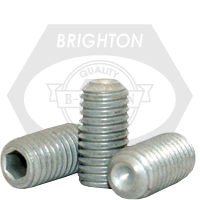 M8-1.25 x 60 mm Socket Set Screws, Cup Point, Metric Class 45H, Zinc-Bake Cr+3, Coarse (UNC), Alloy Steel, ISO 4029 / DIN 916, Qty 100