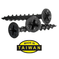 #8-8 x 1 5/8" Bugle Head Phil, Coarse, Proferred Drywall Screw Black Phosphate, Qty 5