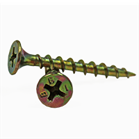 #6-9 x 2" Bugle Head Phil, Coarse, Proferred Drywall Screws, Phillips Bugle, Zinc-Yellow Cr+6, Qty 5